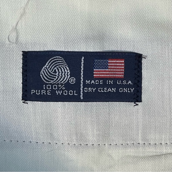 Vintage Men’s High Waist Pleated and Cuffed Wool Chinos Made in USA 36x30 - Picture 6 of 6